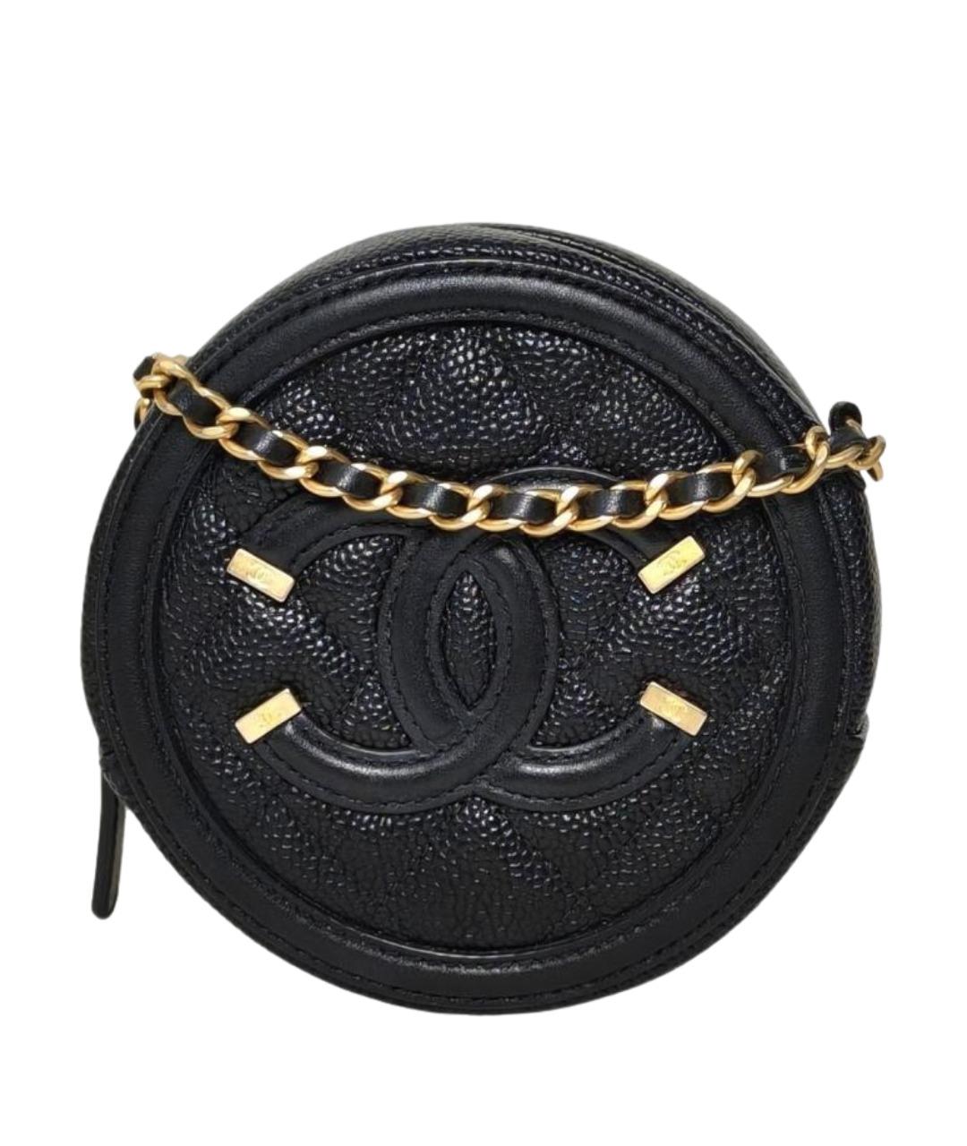 CHANEL Черная кожаная сумка через плечо, фото 1