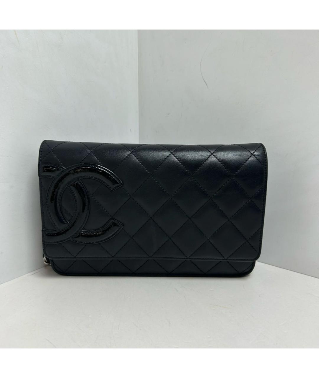 CHANEL Черная кожаная сумка через плечо, фото 8