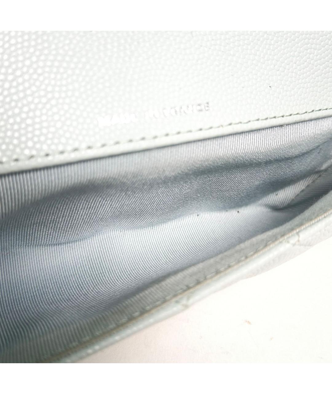 CHANEL Бирюзовая кожаная сумка через плечо, фото 8