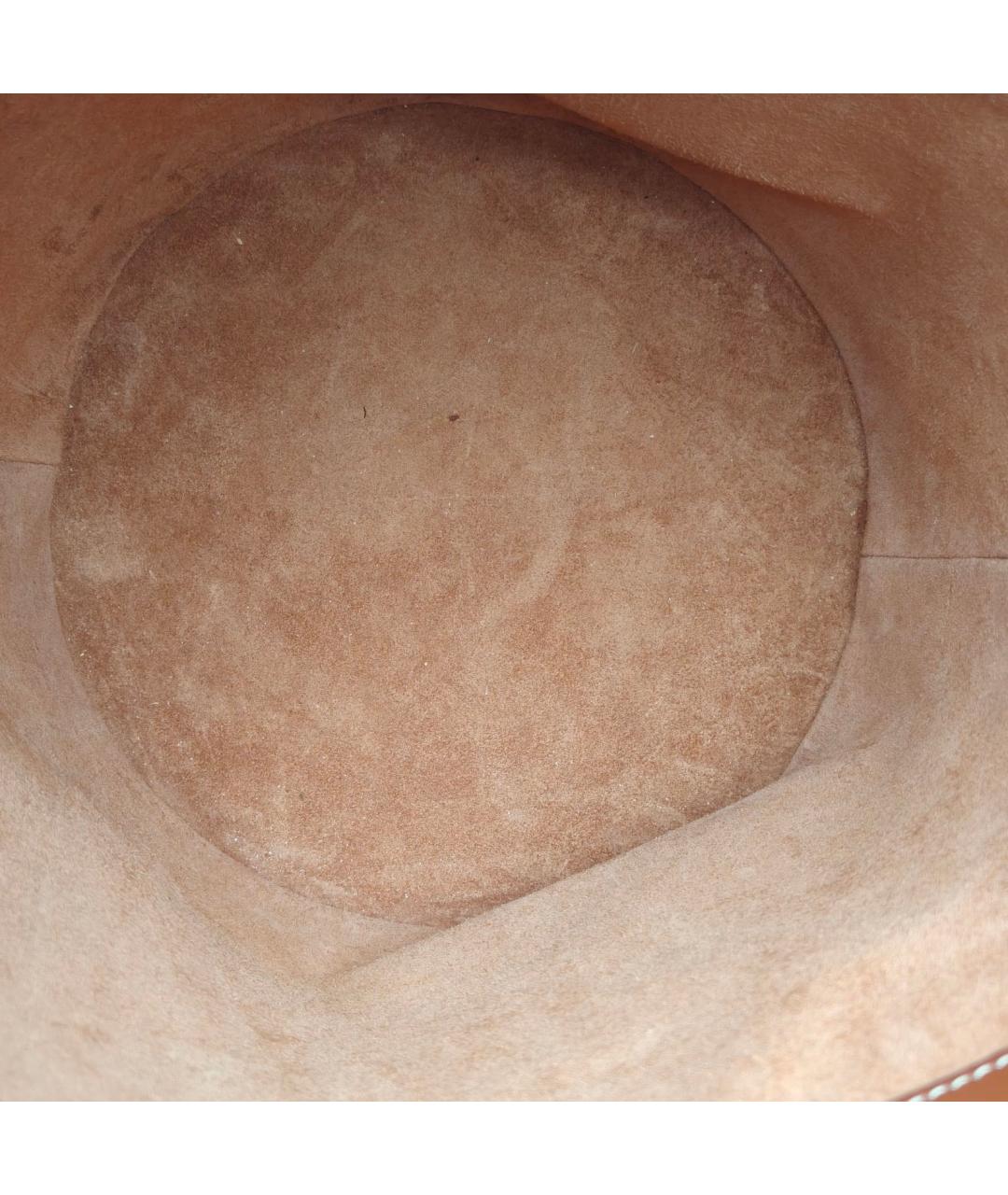 CELINE Коричневая кожаная сумка с короткими ручками, фото 9