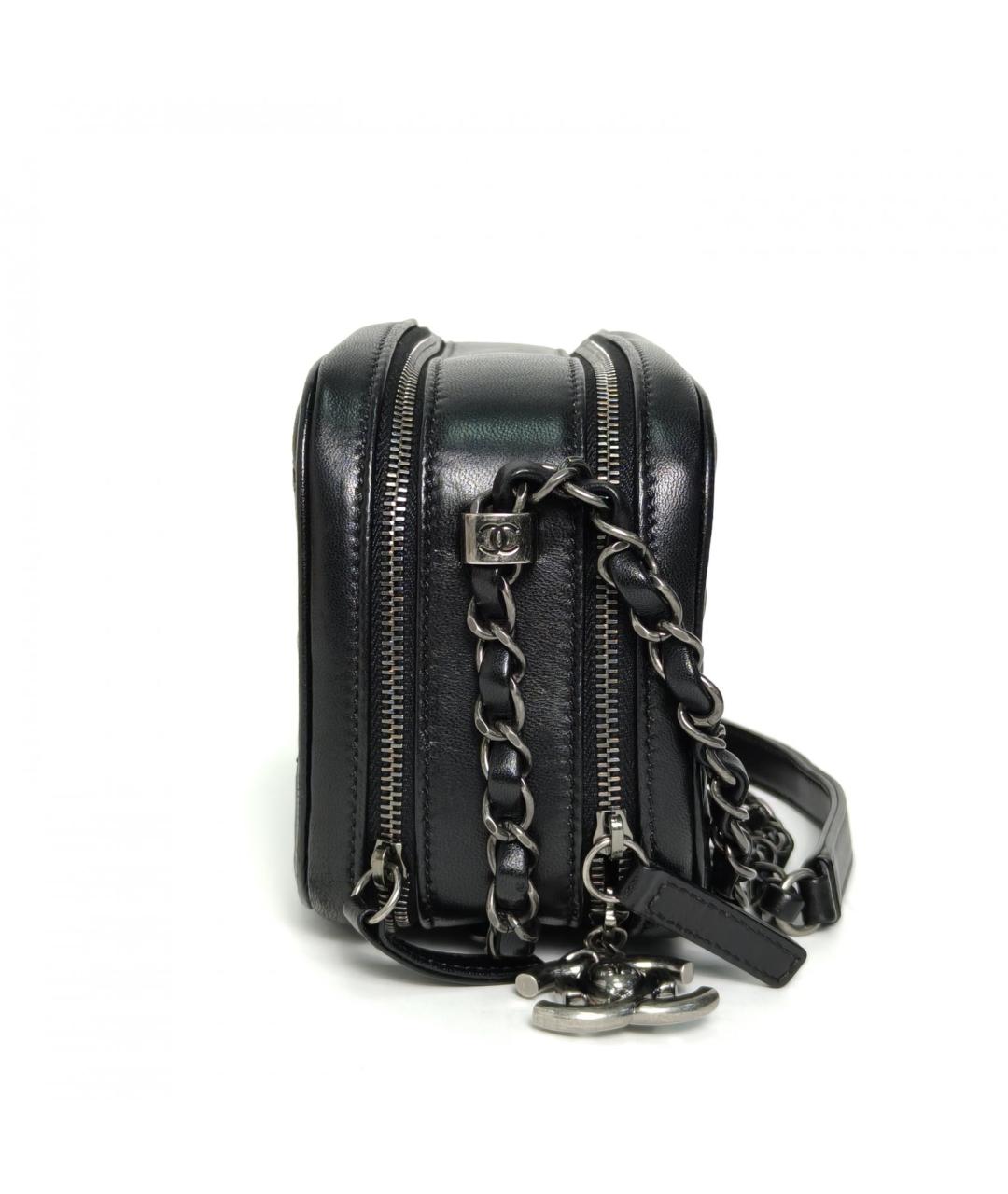 CHANEL Черная кожаная сумка через плечо, фото 5