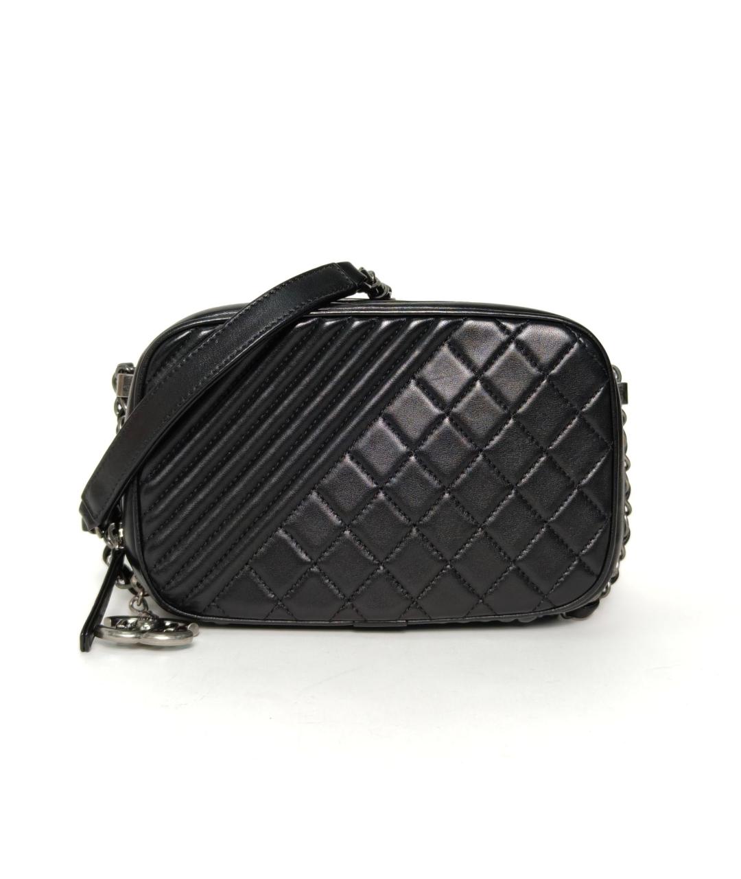 CHANEL Черная кожаная сумка через плечо, фото 2