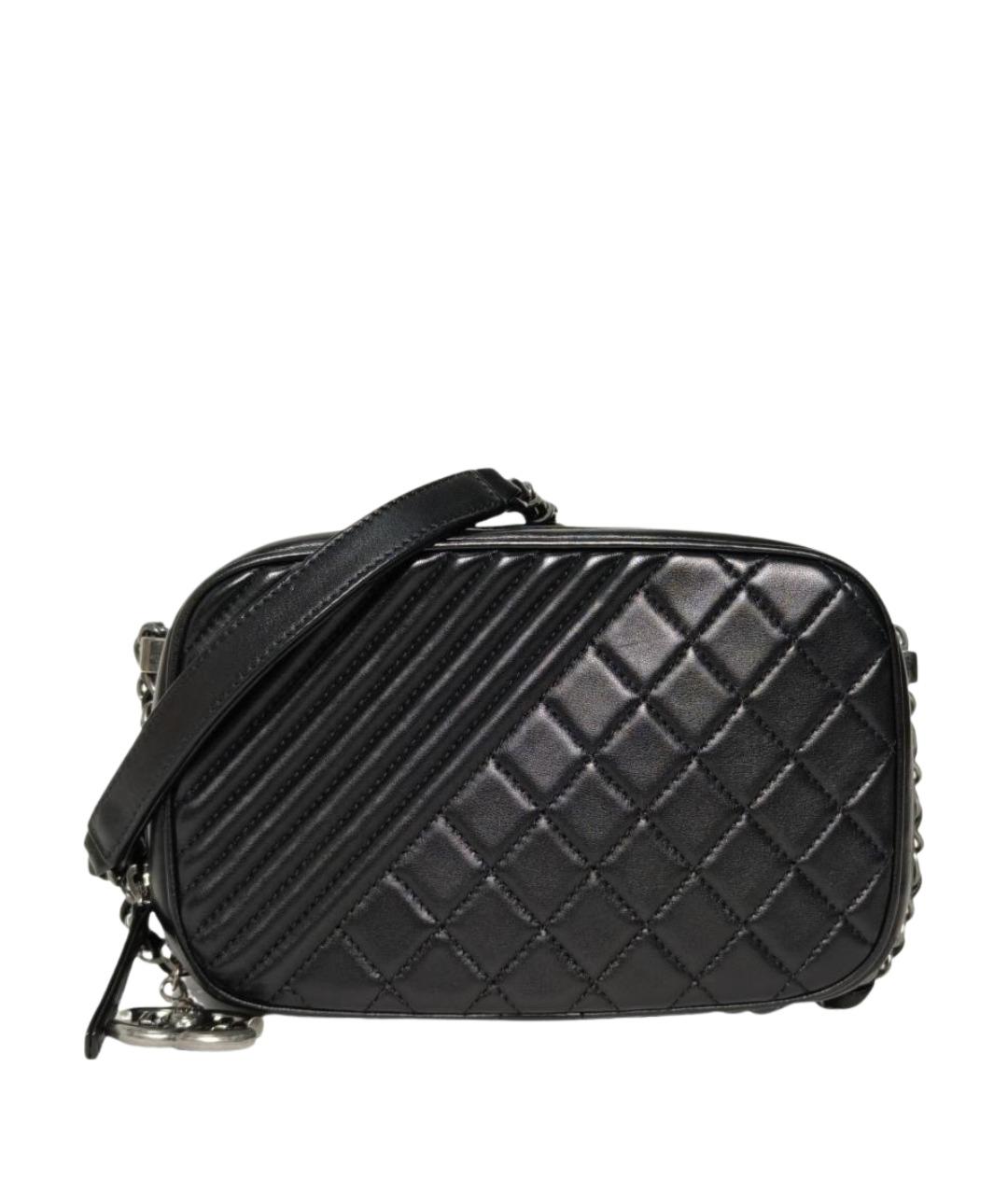 CHANEL Черная кожаная сумка через плечо, фото 1