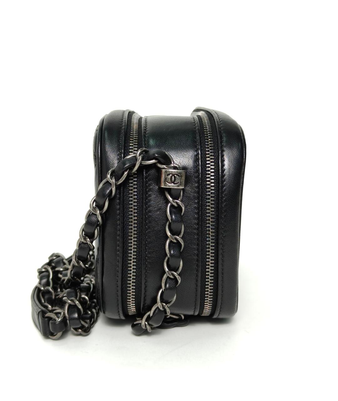 CHANEL Черная кожаная сумка через плечо, фото 3