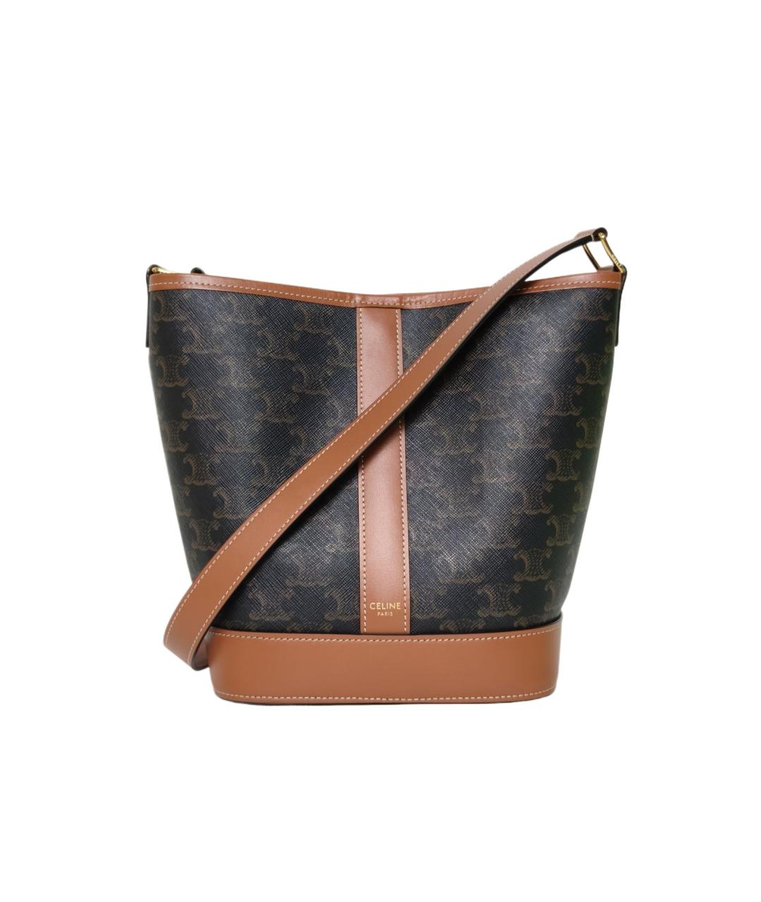 CELINE Коричневая сумка через плечо, фото 10