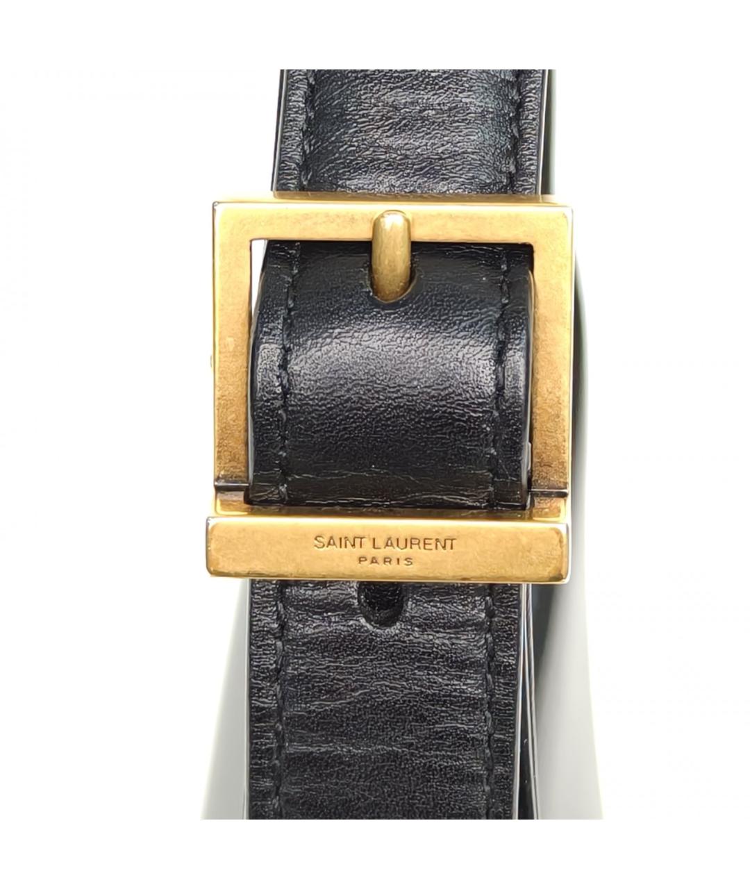 SAINT LAURENT Черная кожаная сумка через плечо, фото 9