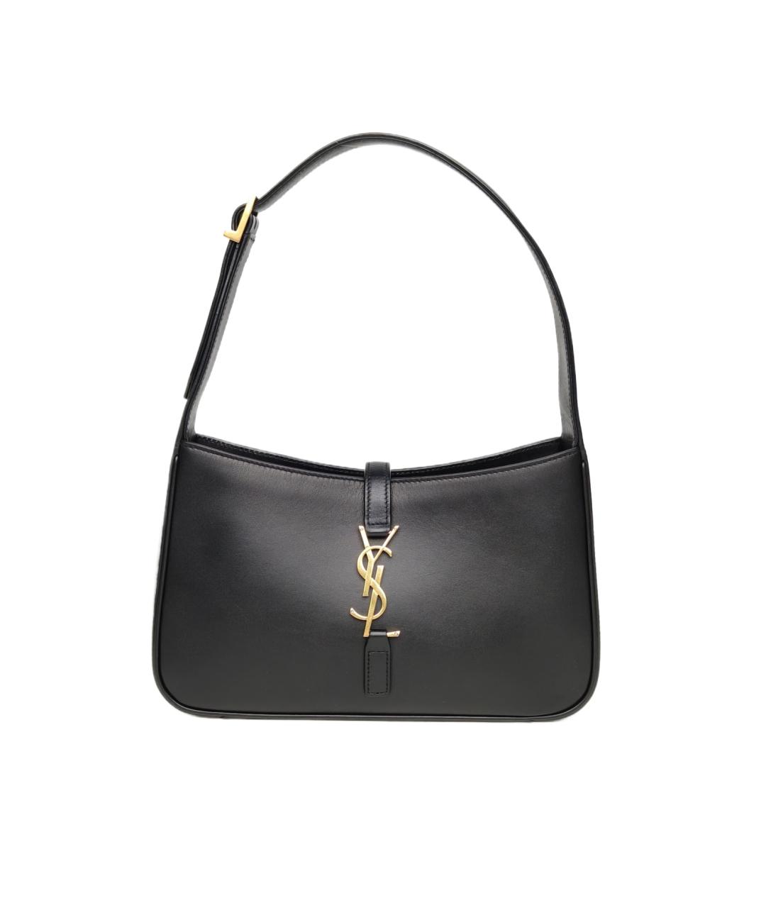 SAINT LAURENT Черная кожаная сумка через плечо, фото 1