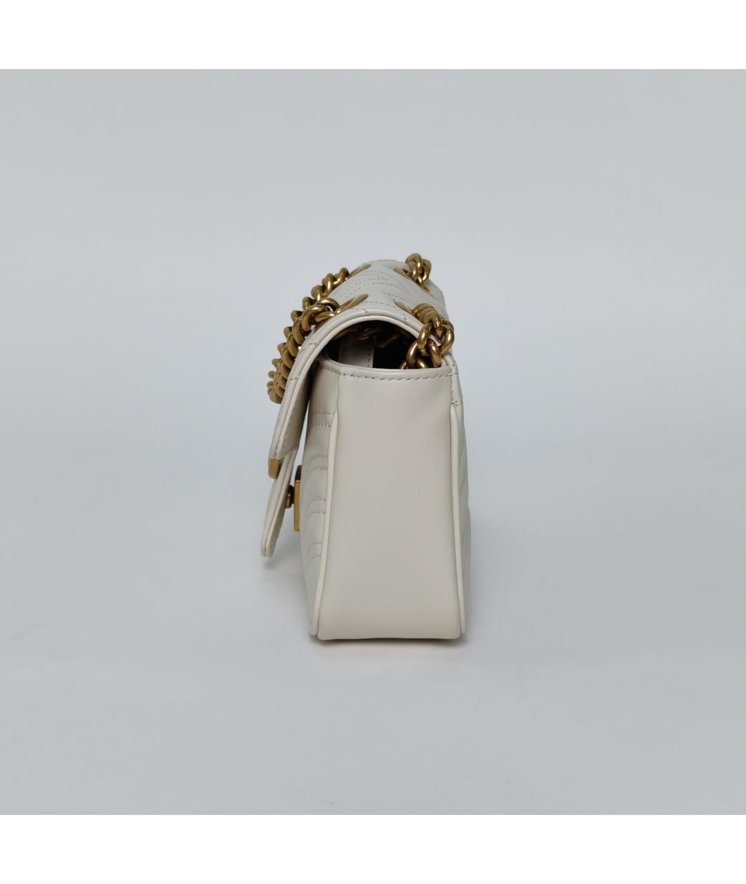 GUCCI Белая кожаная сумка через плечо, фото 3