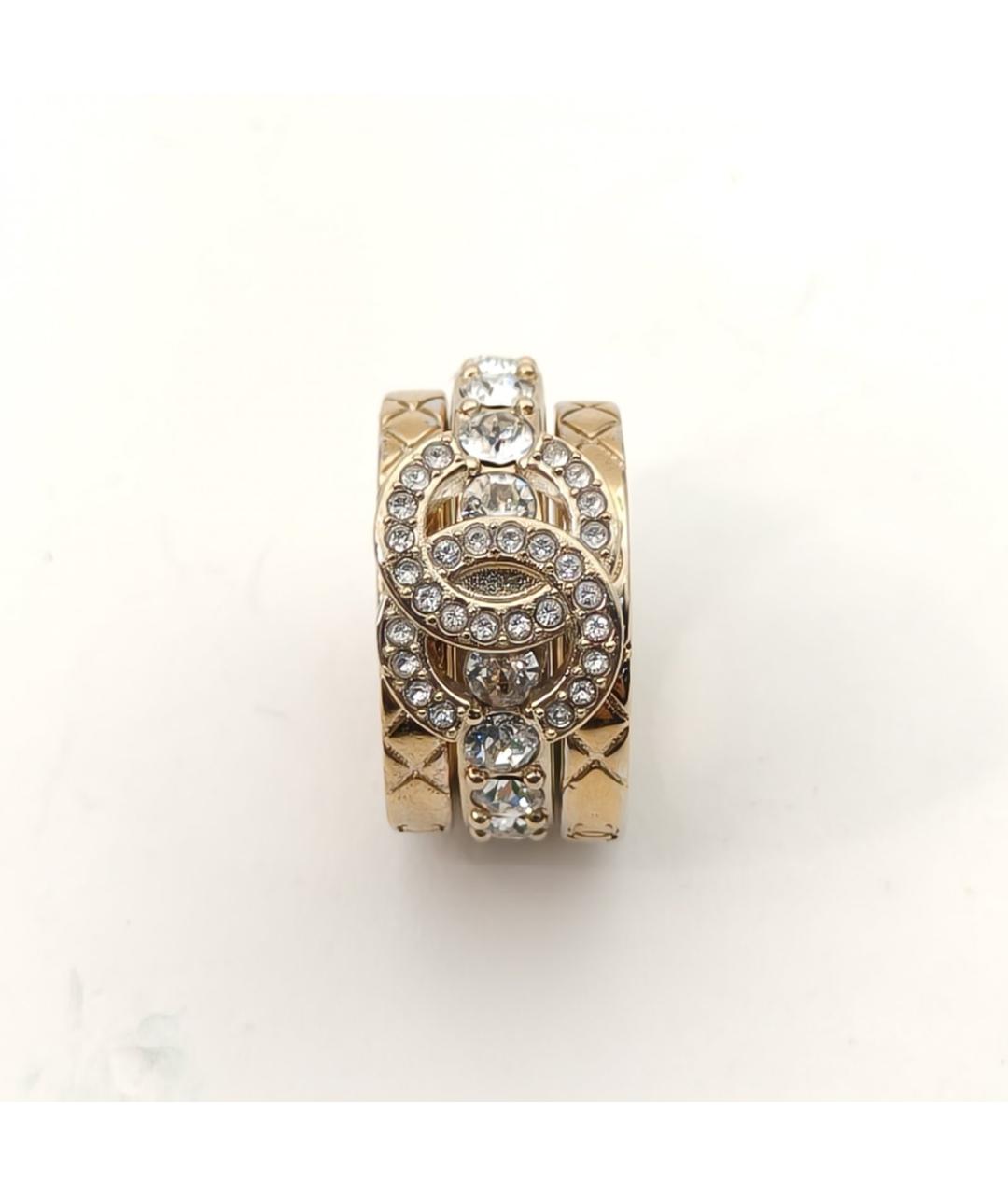 CHANEL Золотое металлическое кольцо, фото 3