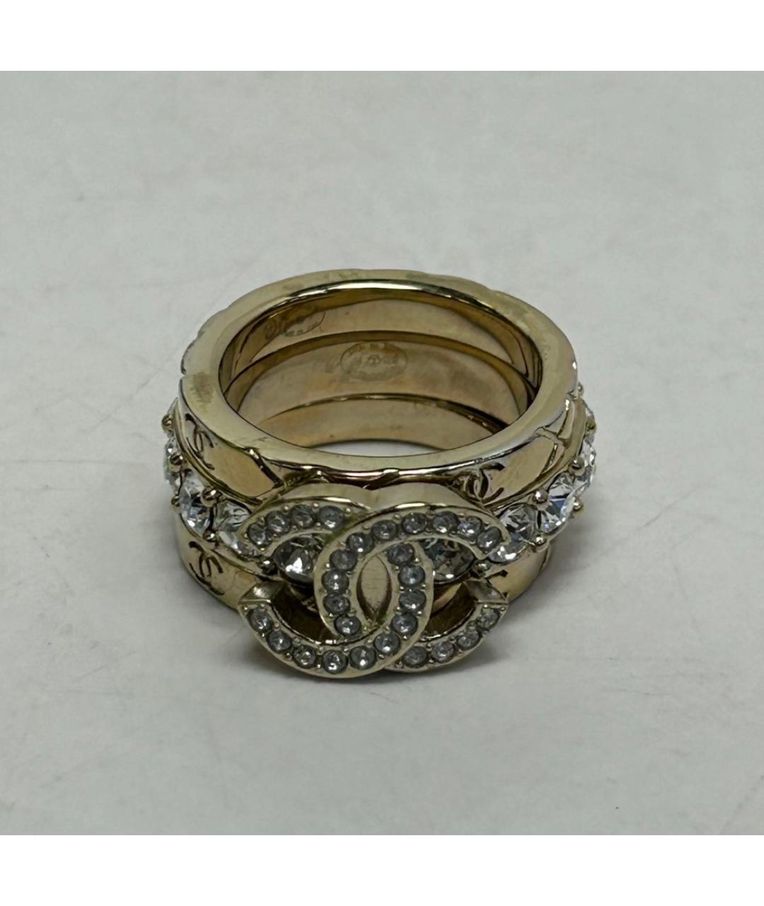 CHANEL Золотое металлическое кольцо, фото 5