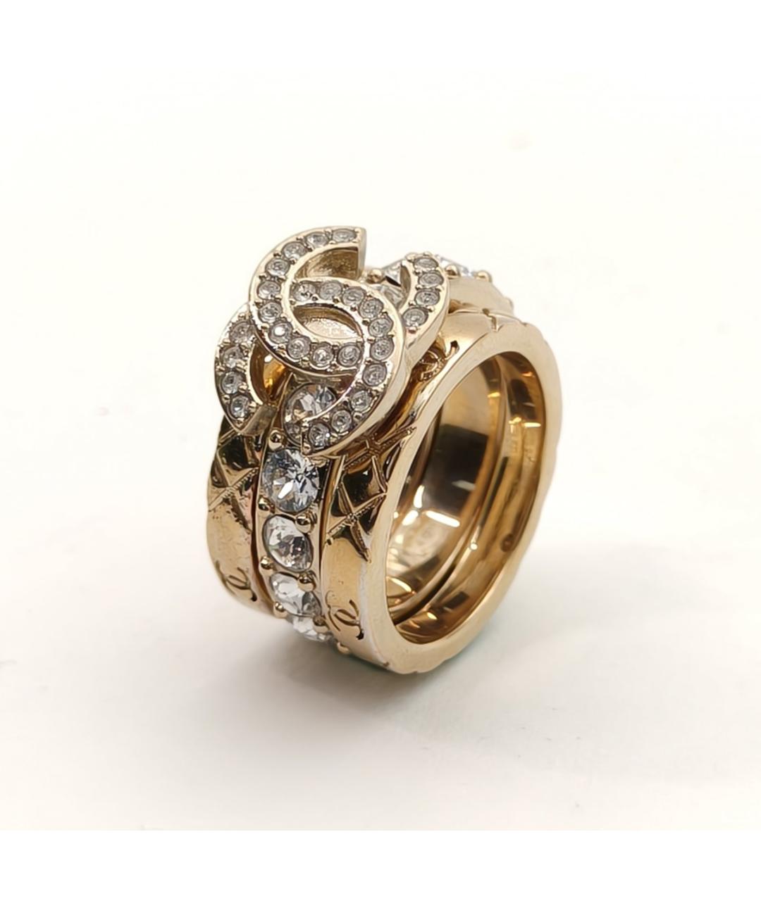 CHANEL Золотое металлическое кольцо, фото 2