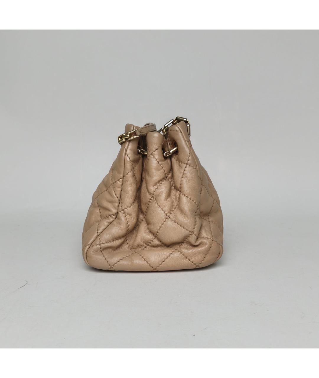 CHANEL Бежевая кожаная сумка через плечо, фото 3