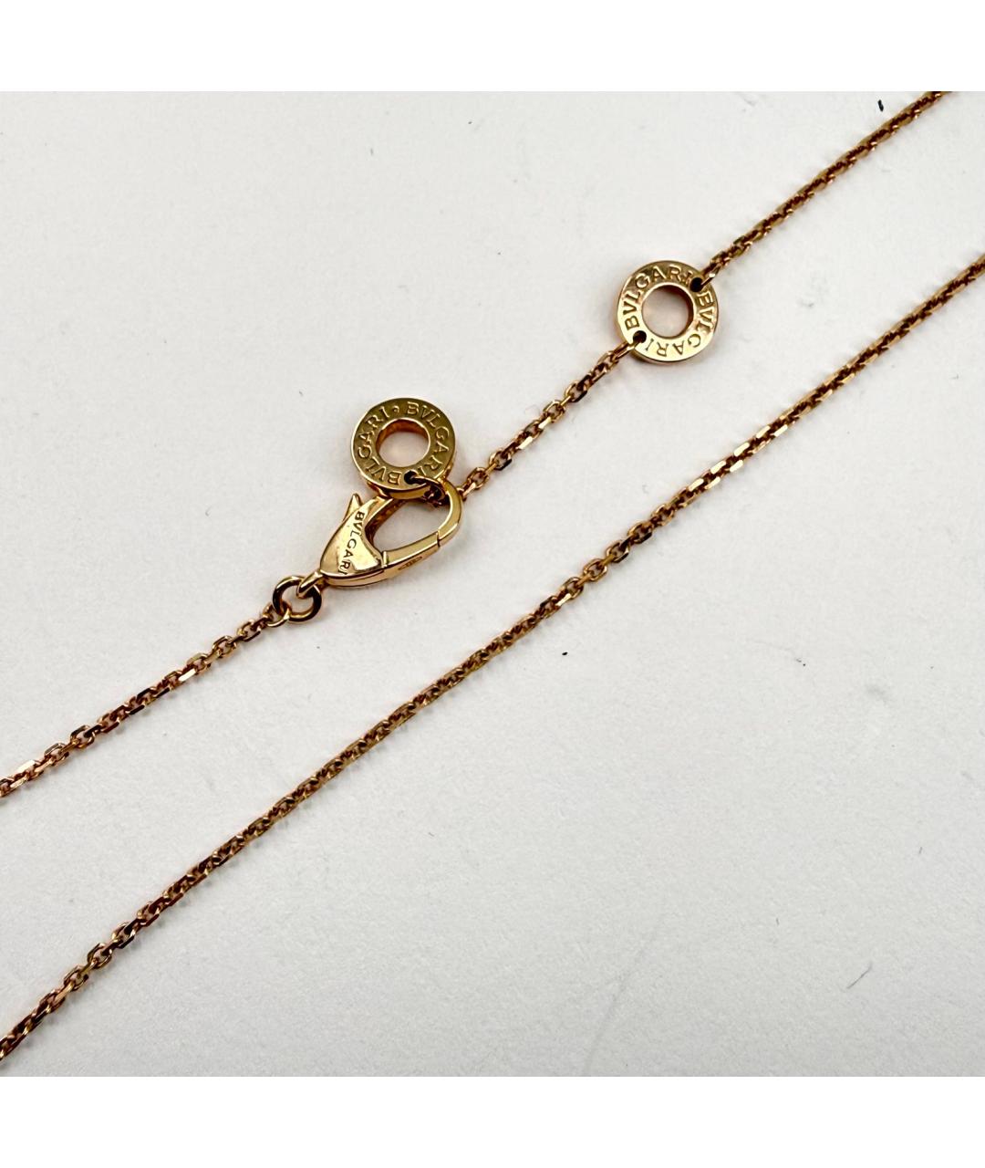 BVLGARI Белая подвеска из розового золота, фото 5