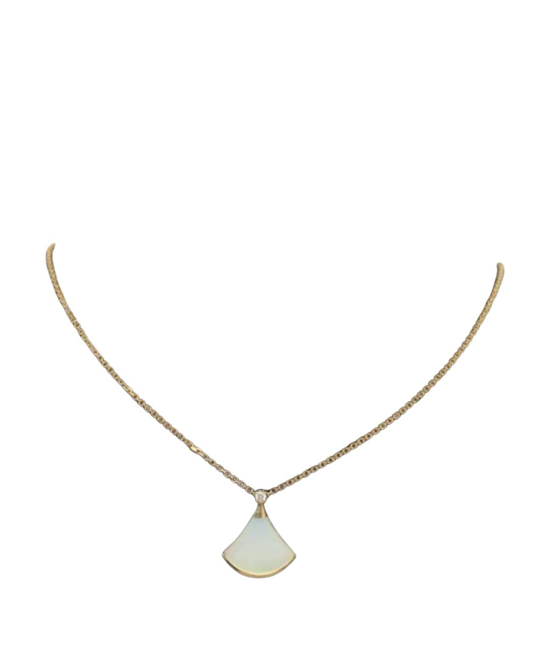 BVLGARI Белая подвеска из розового золота, фото 1