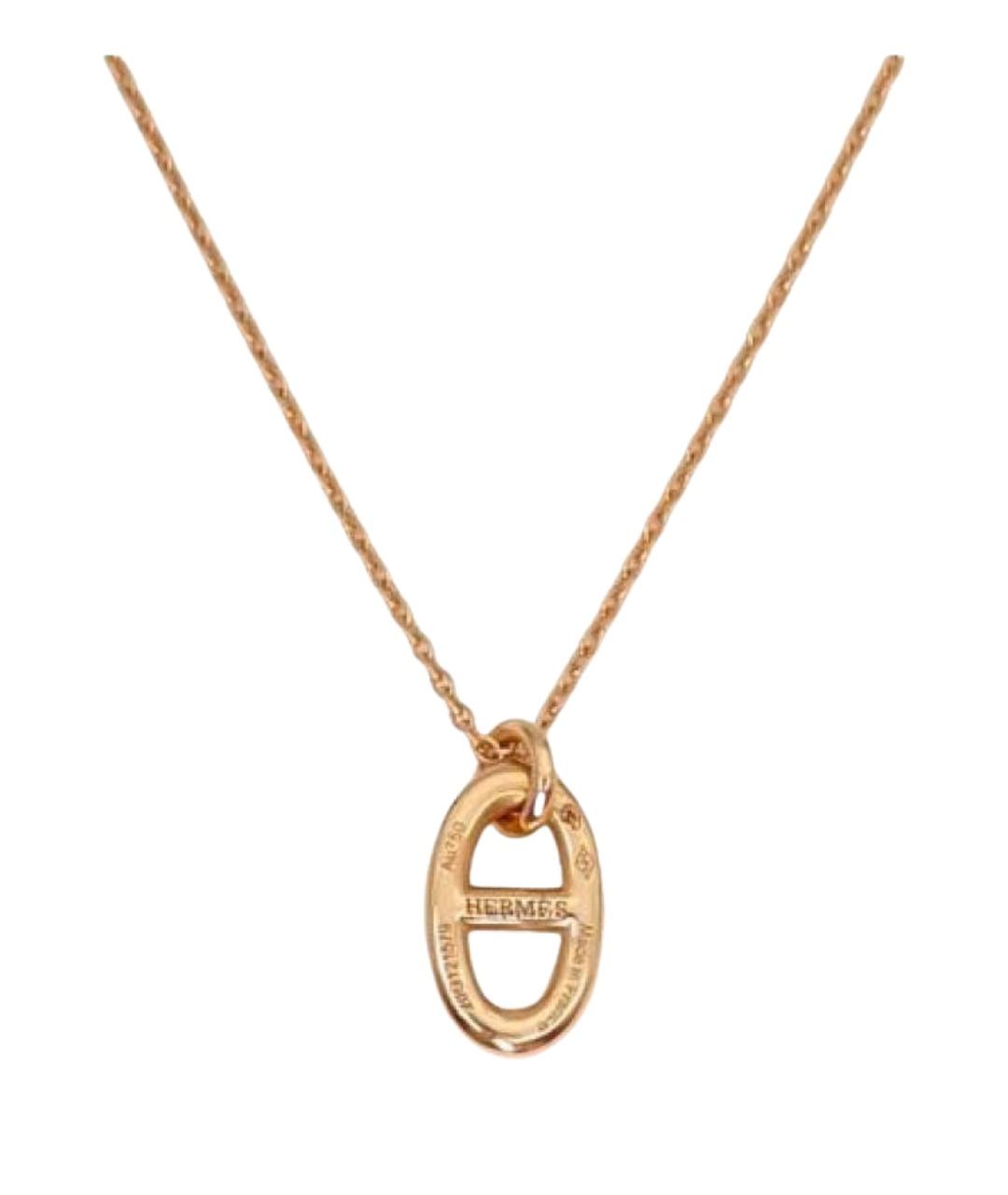 HERMES Золотая подвеска из розового золота, фото 1
