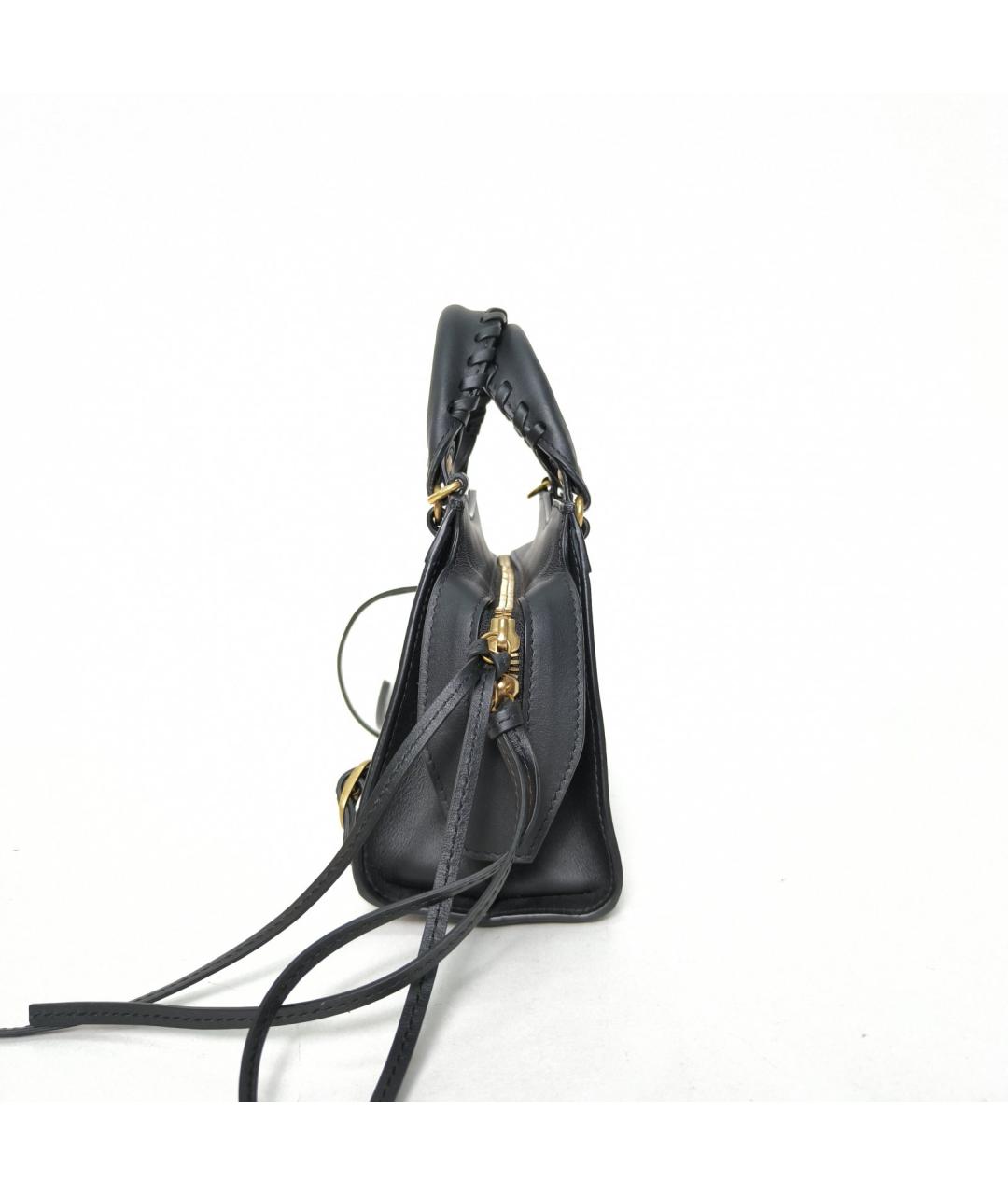 BALENCIAGA Черная кожаная сумка через плечо, фото 5