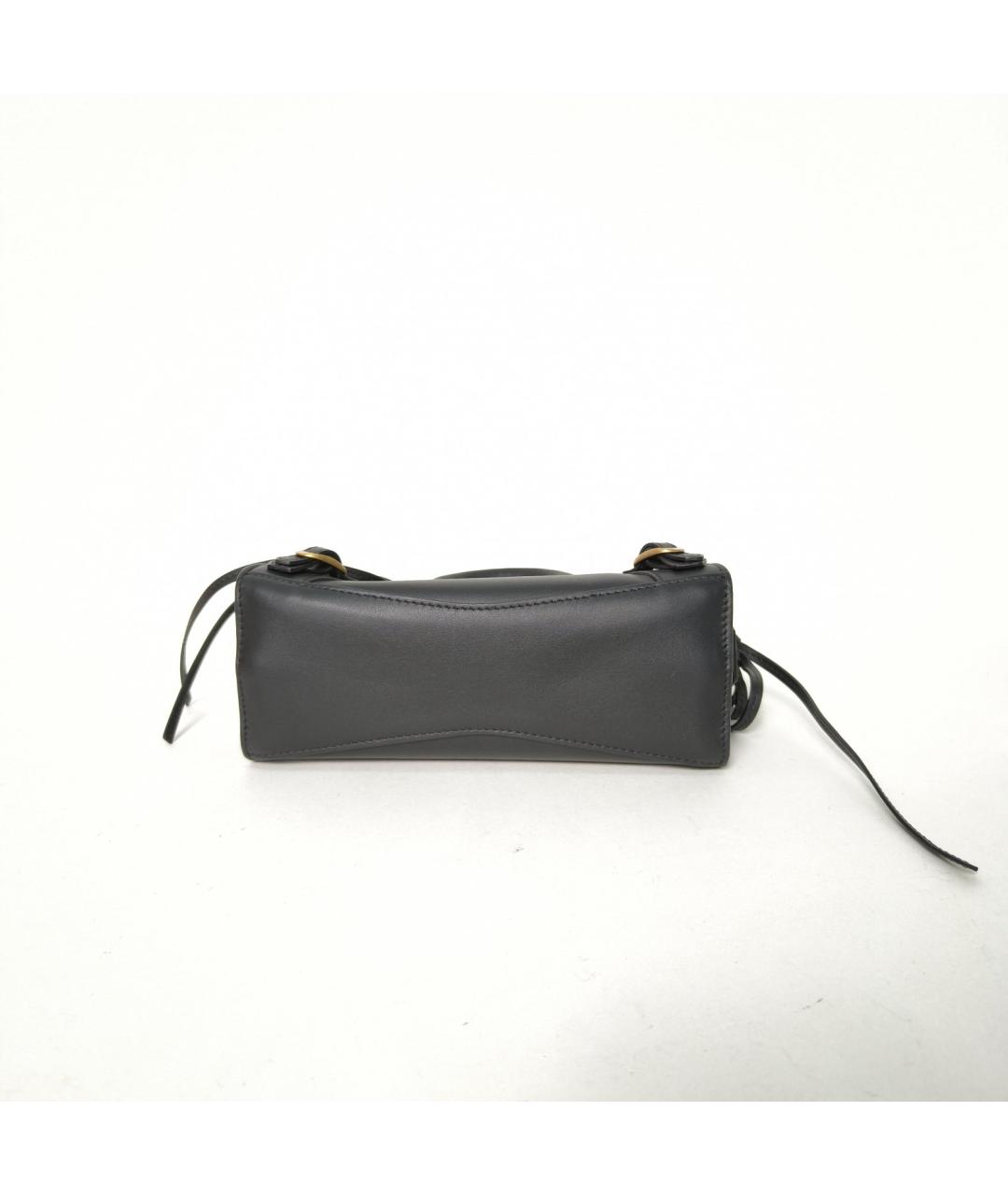 BALENCIAGA Черная кожаная сумка через плечо, фото 6