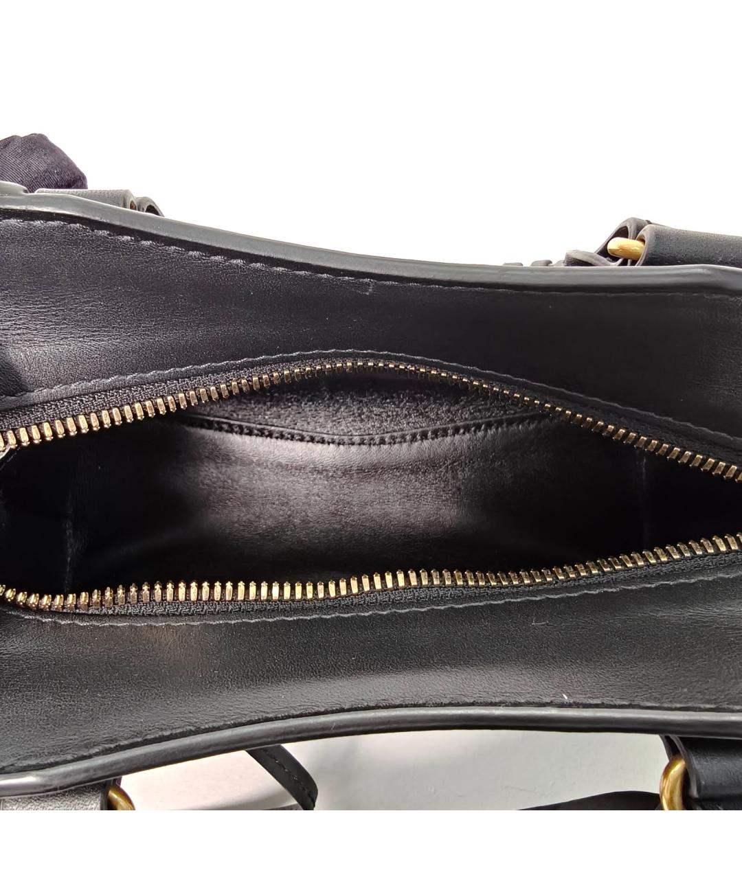 BALENCIAGA Черная кожаная сумка через плечо, фото 7