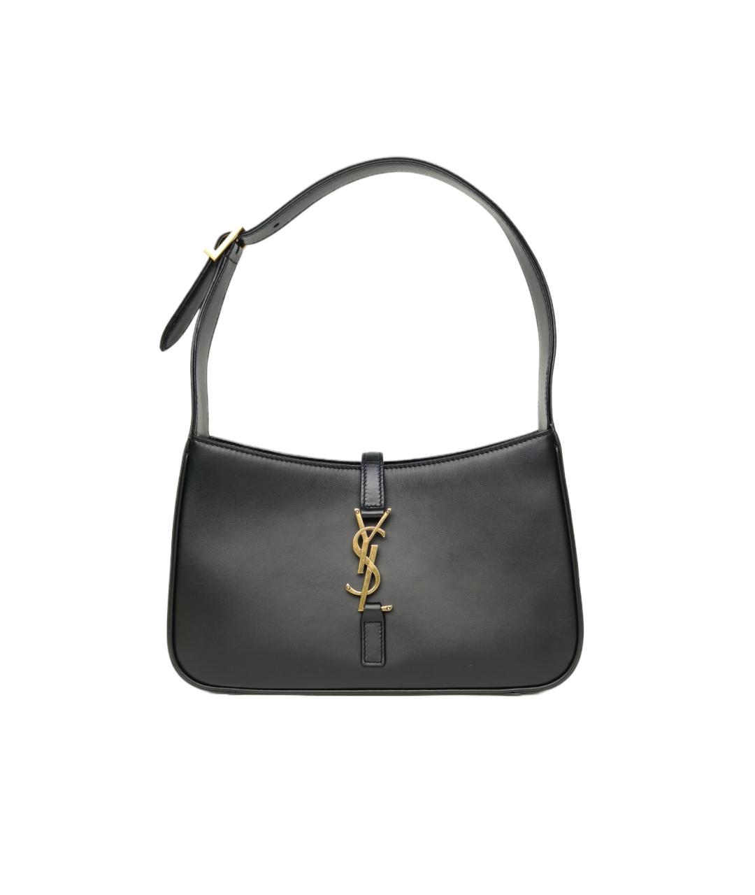SAINT LAURENT Черная кожаная сумка через плечо, фото 10