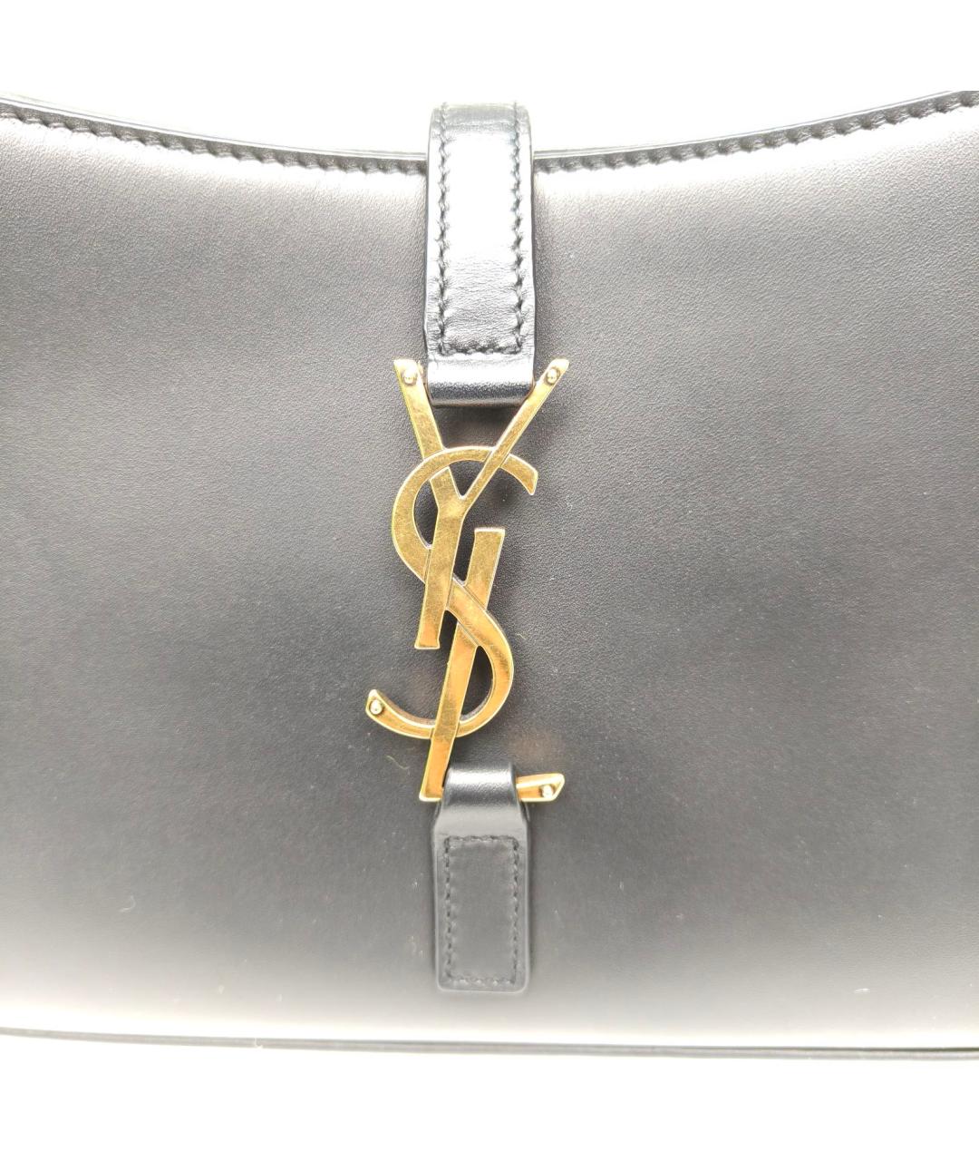 SAINT LAURENT Черная кожаная сумка через плечо, фото 7