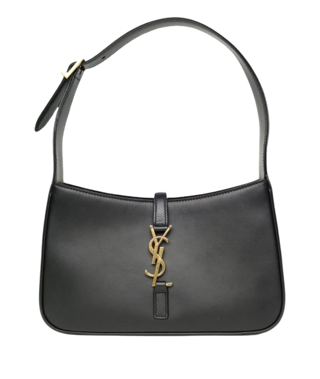SAINT LAURENT Черная кожаная сумка через плечо, фото 1