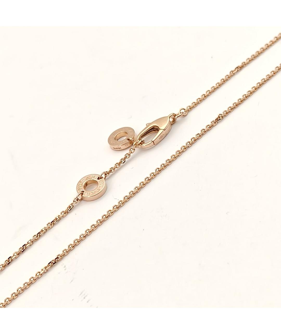 BVLGARI Белая подвеска из розового золота, фото 6