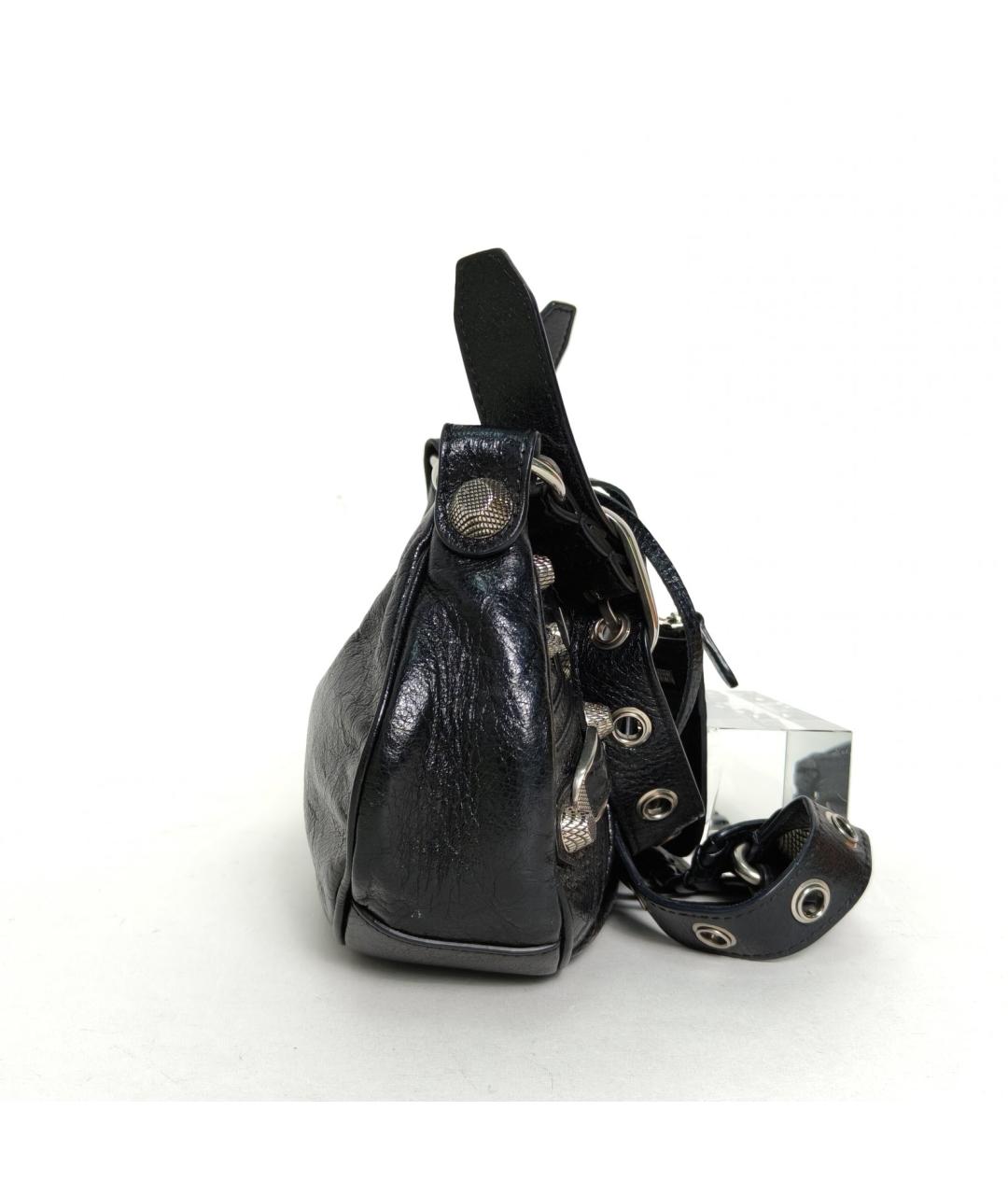 BALENCIAGA Черная кожаная сумка через плечо, фото 5