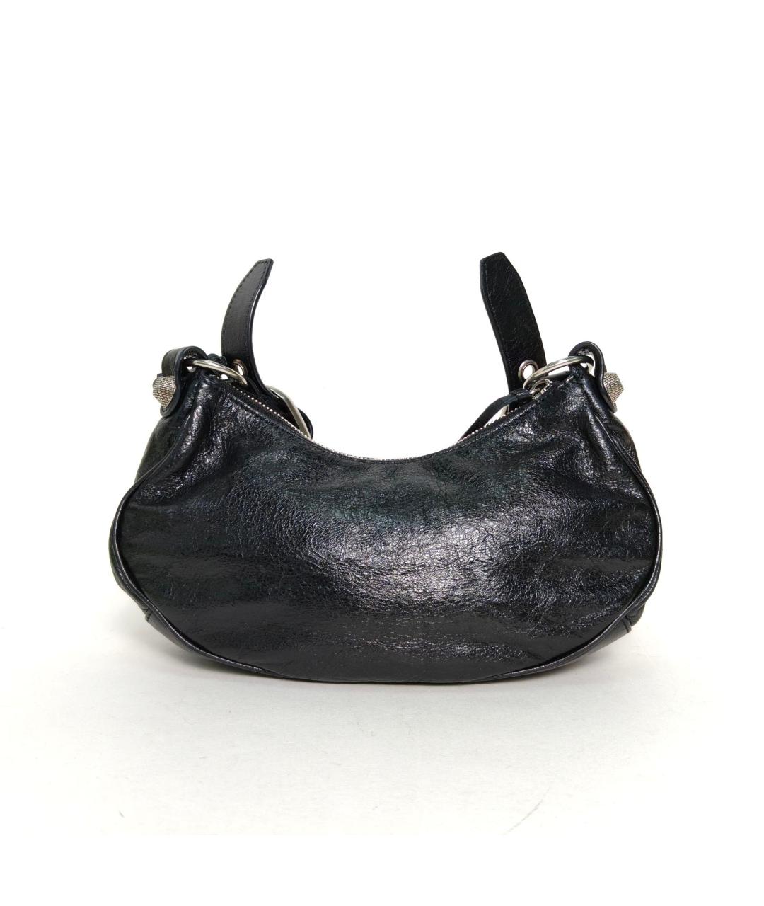 BALENCIAGA Черная кожаная сумка через плечо, фото 4