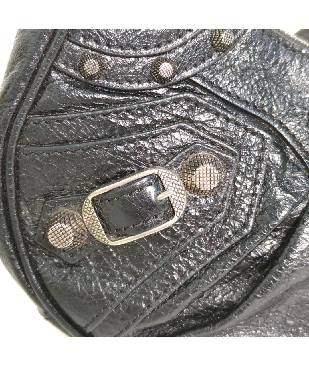 BALENCIAGA Черная кожаная сумка через плечо, фото 7