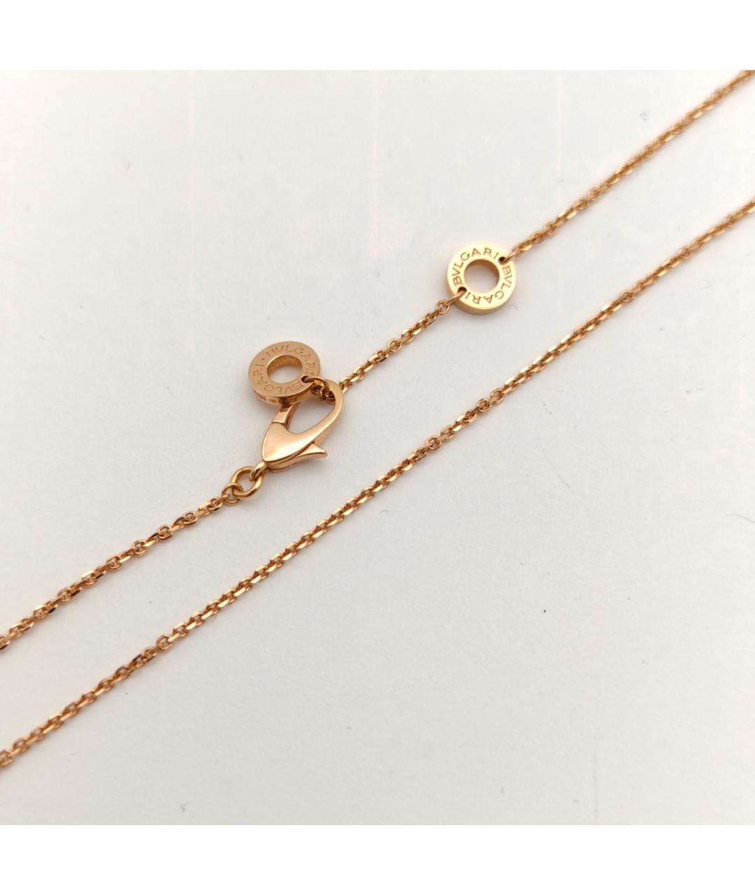 BVLGARI Белая подвеска из розового золота, фото 4