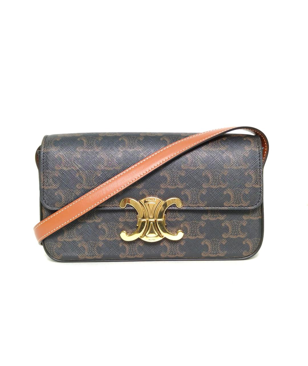 CELINE Коричневая сумка через плечо, фото 2