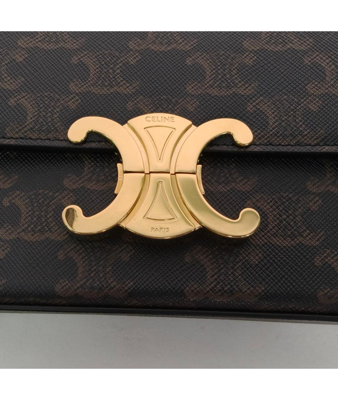 CELINE Коричневая сумка через плечо, фото 7