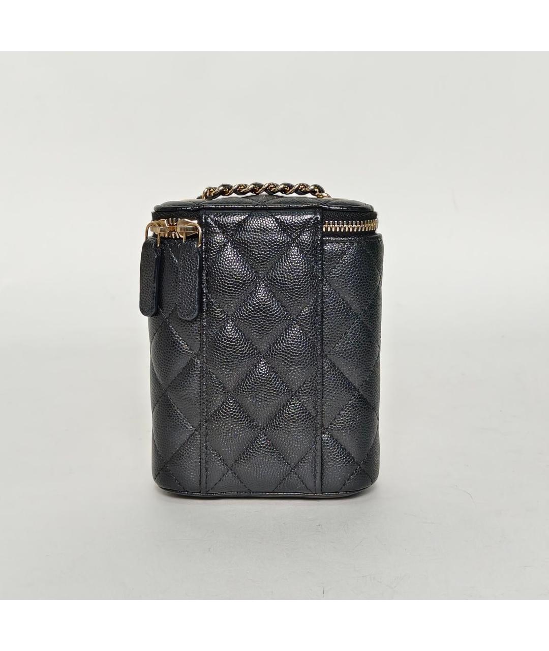 CHANEL Черная кожаная косметичка, фото 4