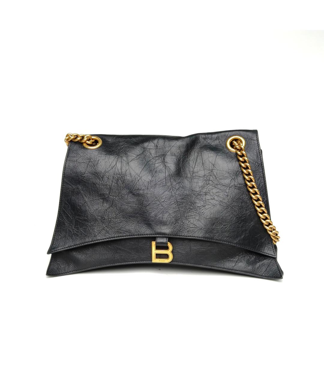 BALENCIAGA Черная кожаная сумка через плечо, фото 2