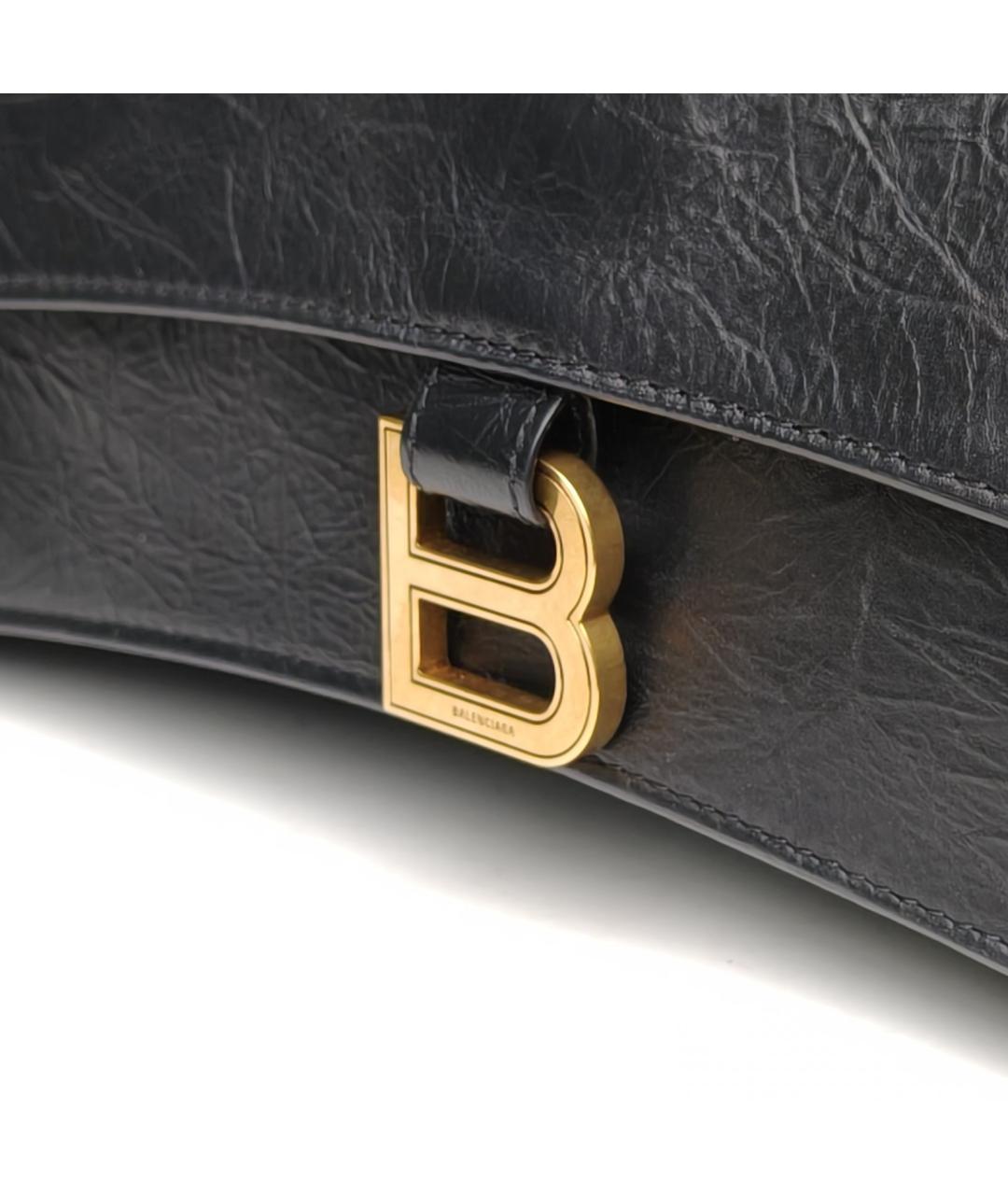 BALENCIAGA Черная кожаная сумка через плечо, фото 7