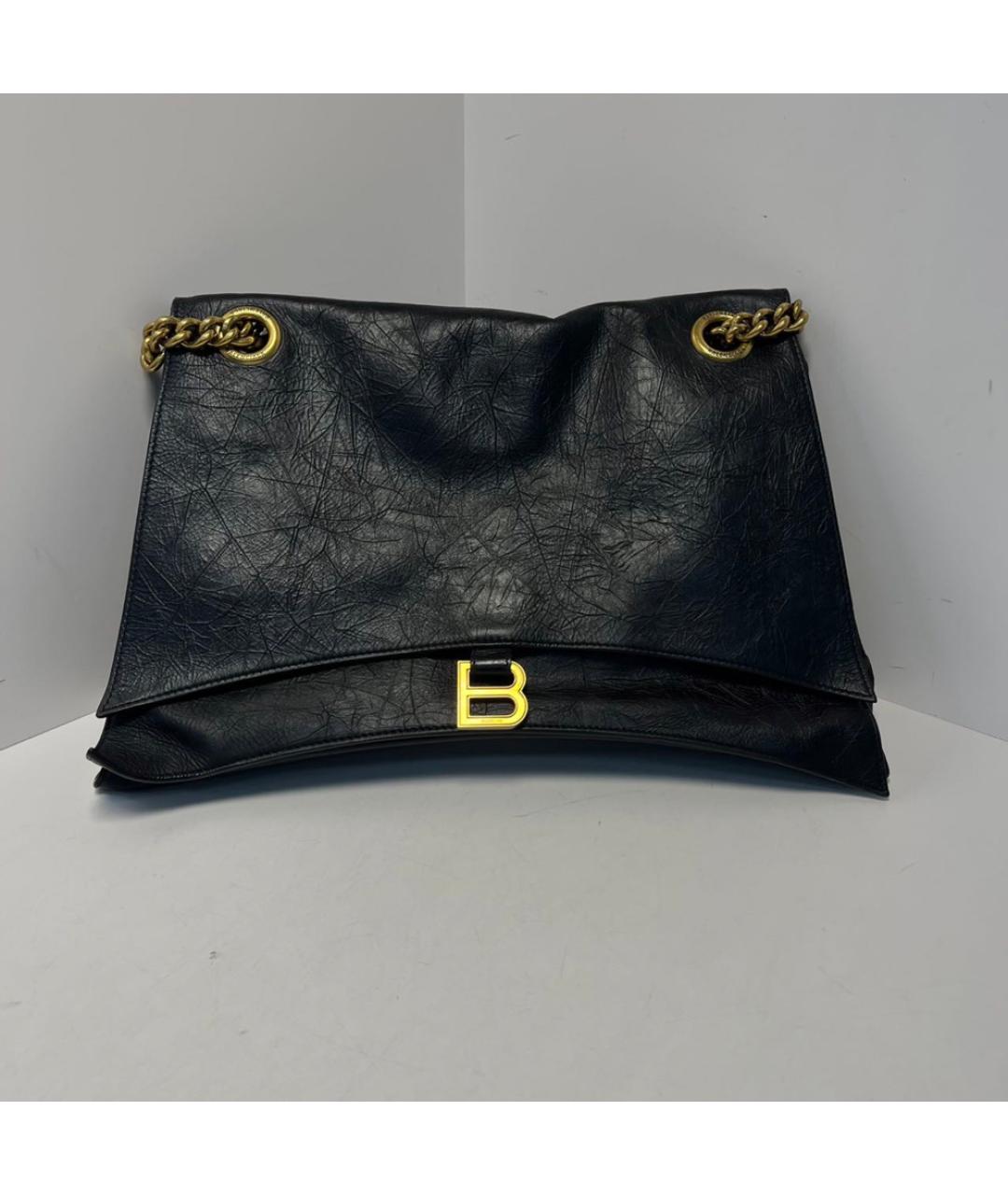 BALENCIAGA Черная кожаная сумка через плечо, фото 9