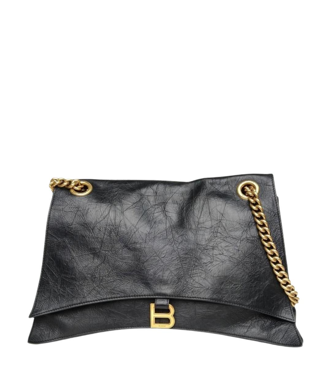 BALENCIAGA Черная кожаная сумка через плечо, фото 1