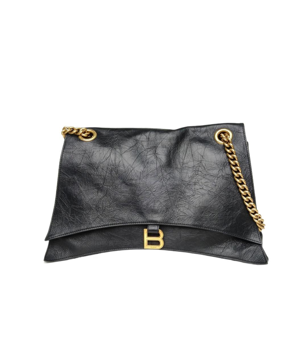 BALENCIAGA Черная кожаная сумка через плечо, фото 10