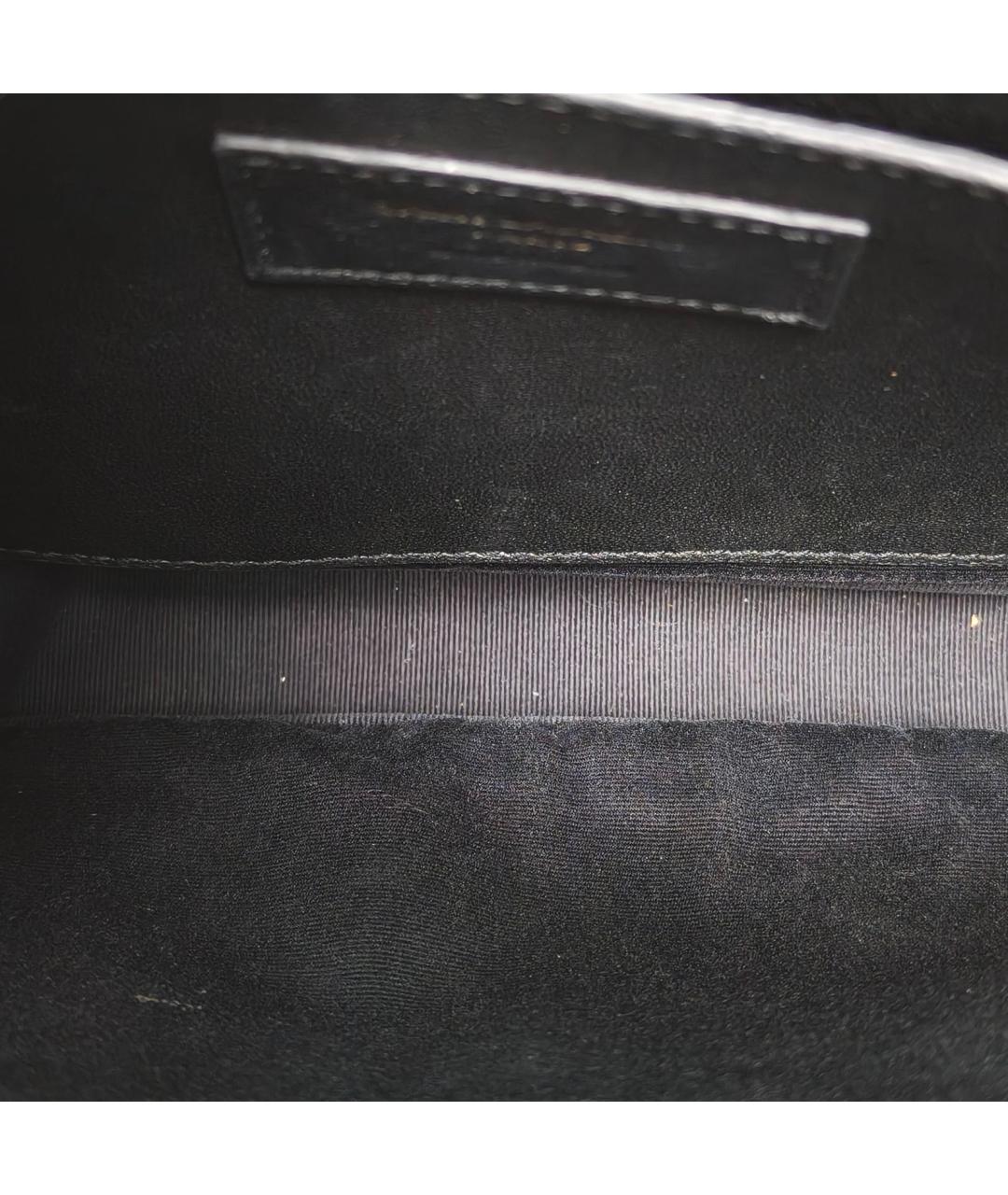 SAINT LAURENT Серая кожаная сумка через плечо, фото 8