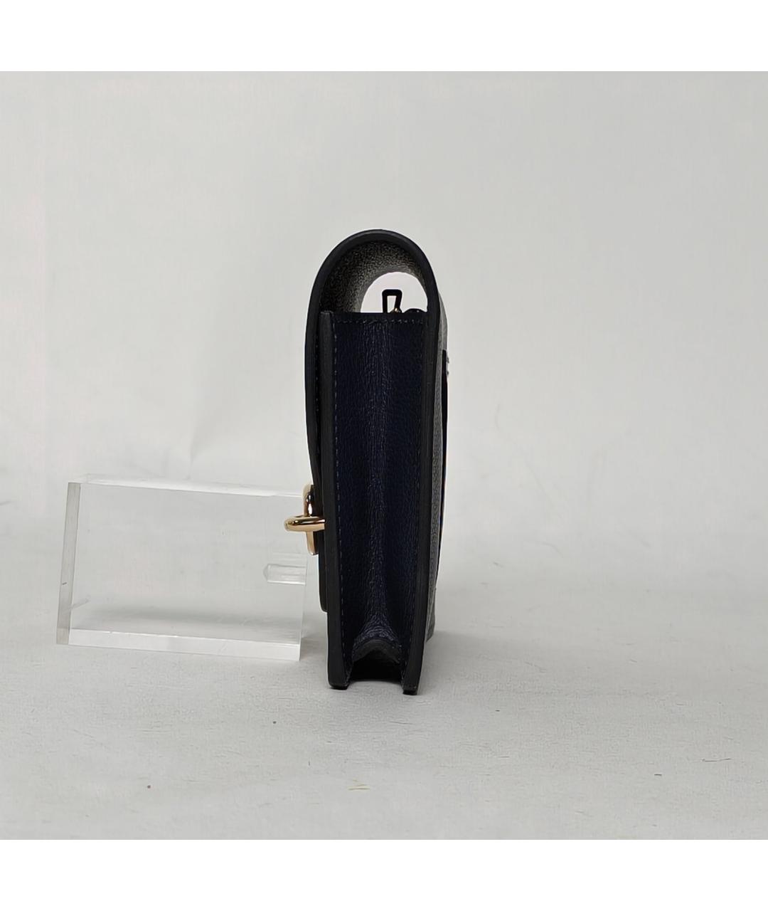 HERMES Темно-синий кожаный кошелек, фото 5