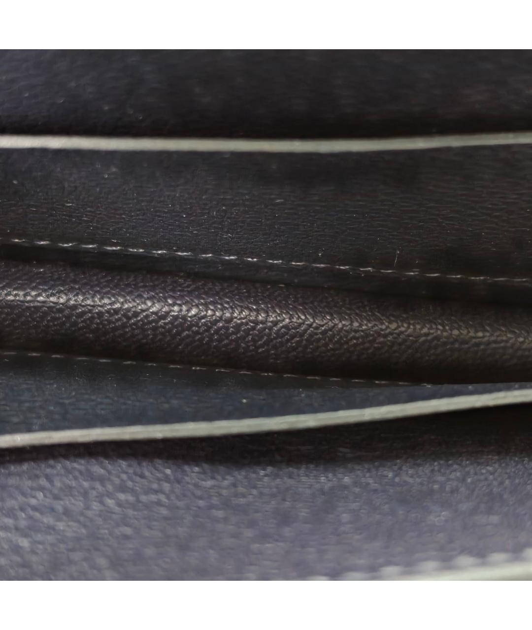 HERMES Темно-синий кожаный кошелек, фото 8