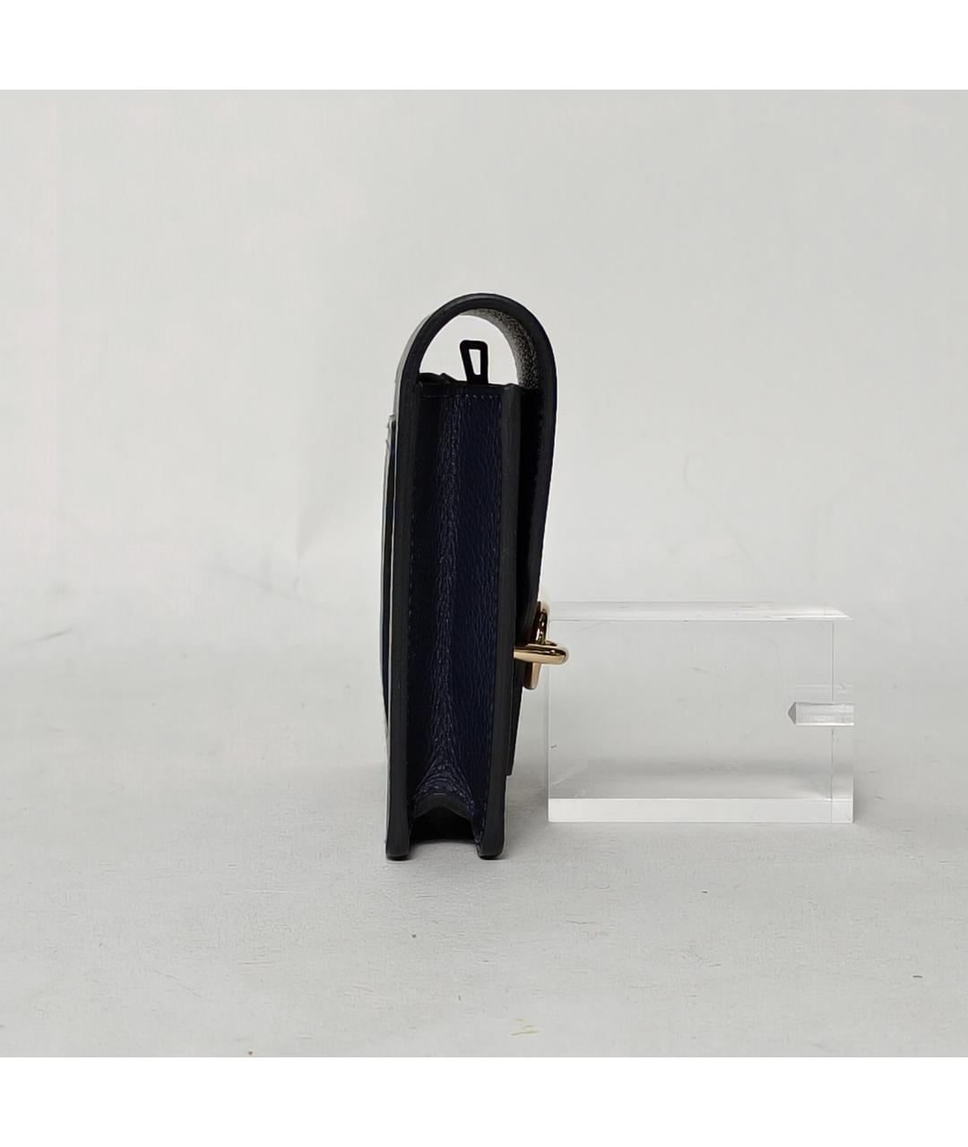 HERMES Темно-синий кожаный кошелек, фото 3