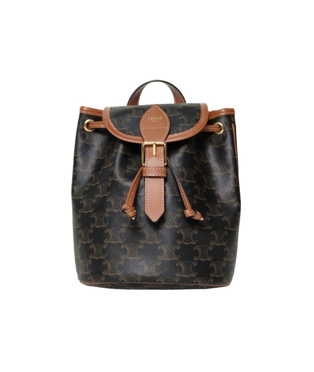 CELINE Коричневый рюкзак, фото 10