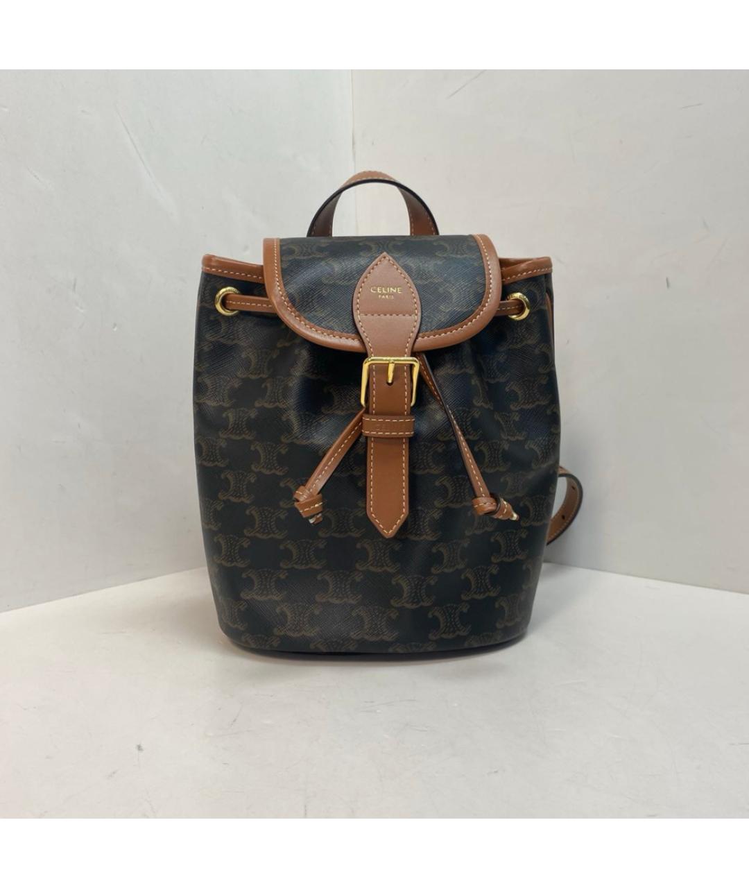 CELINE Коричневый рюкзак, фото 9