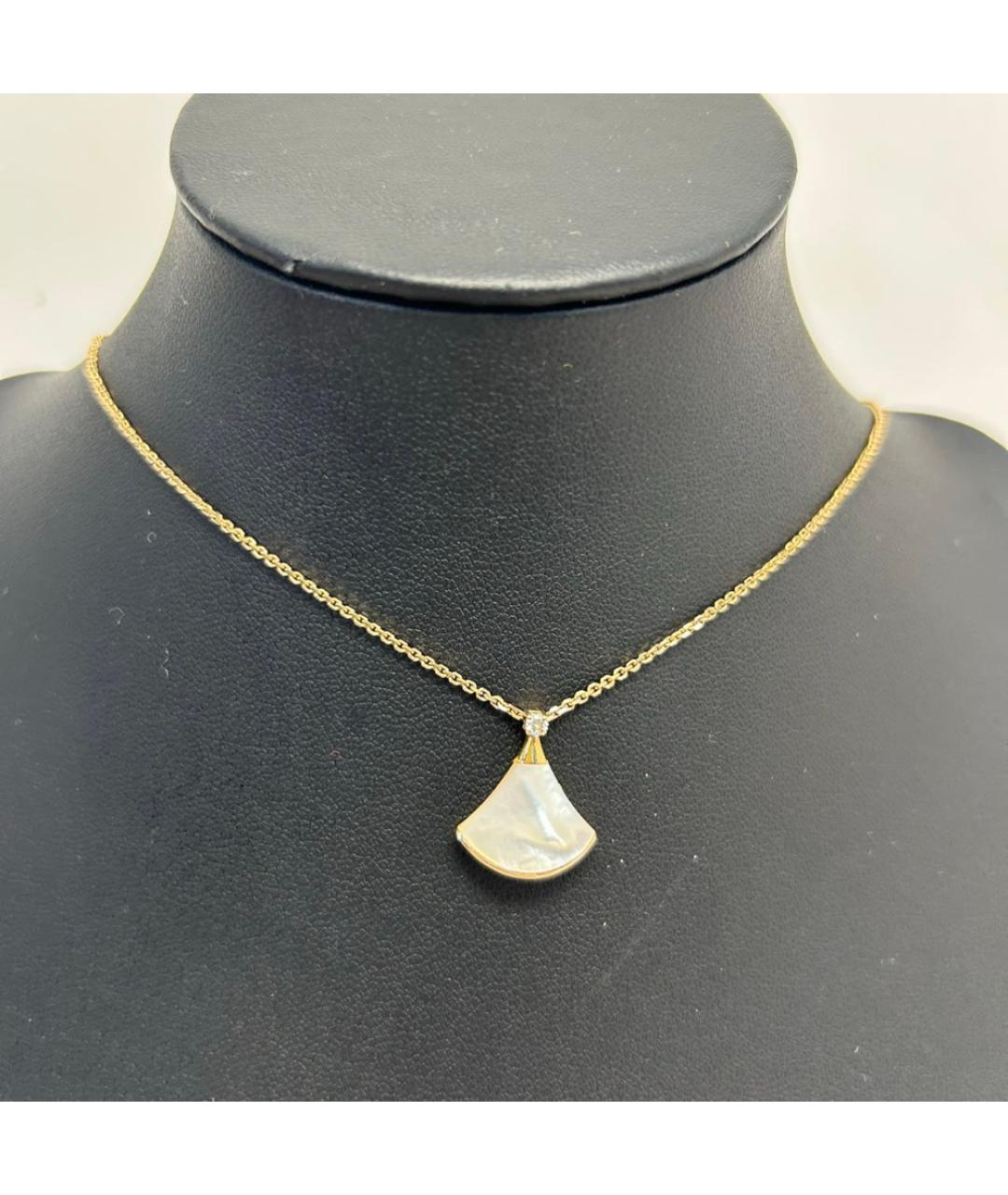 BVLGARI Белая подвеска из розового золота, фото 8