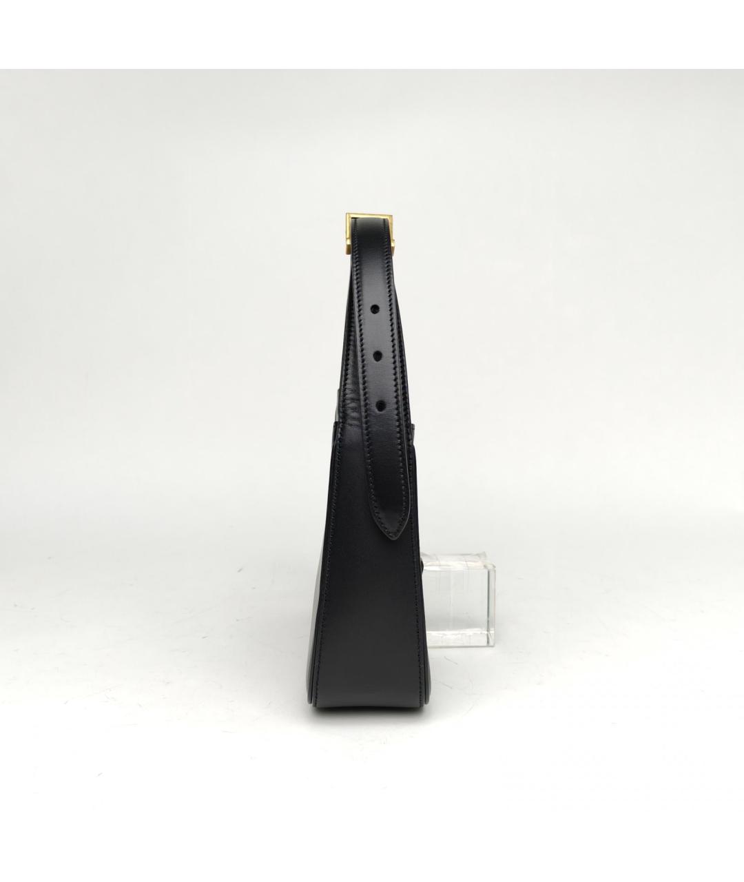 SAINT LAURENT Черная кожаная сумка через плечо, фото 5