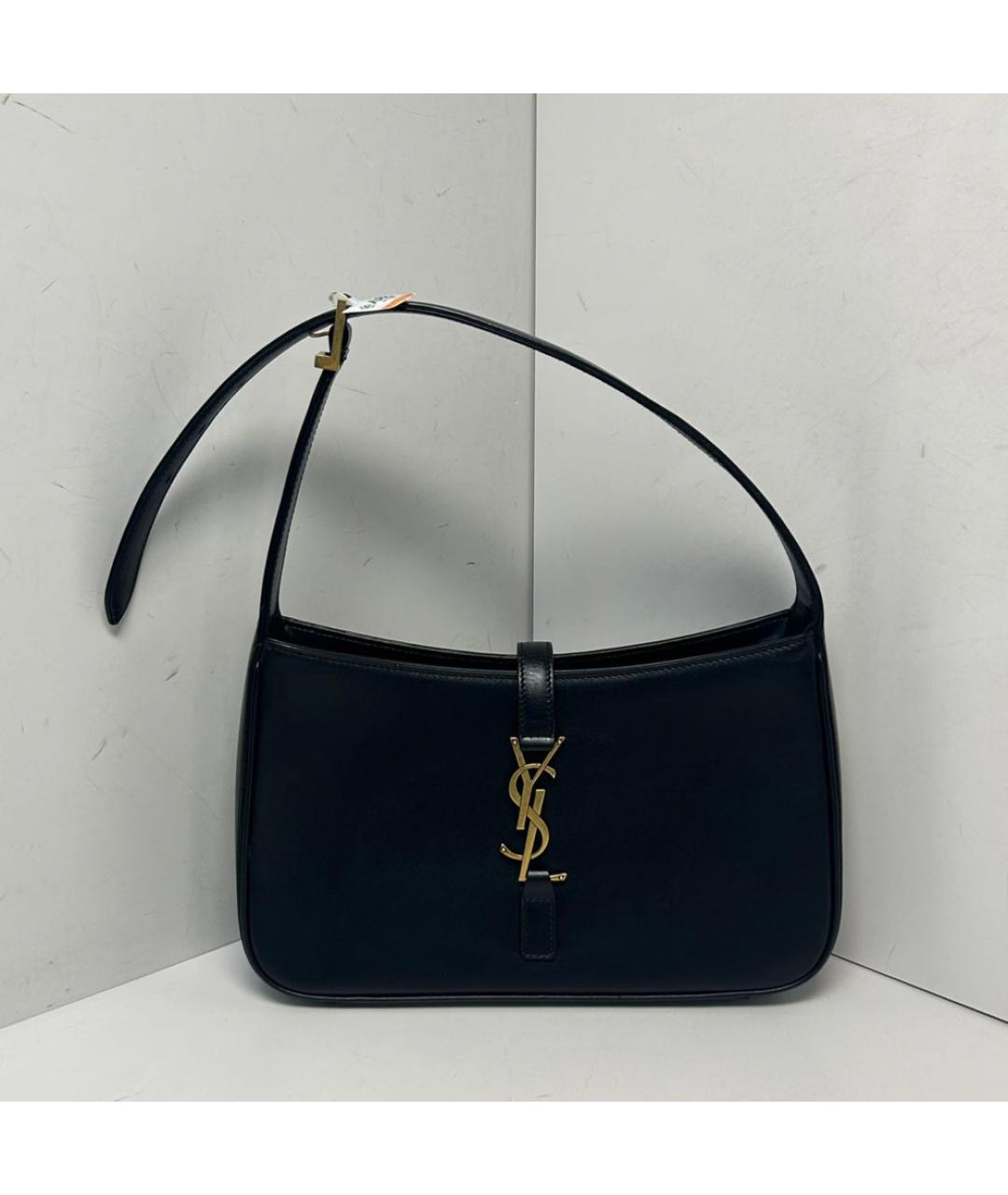 SAINT LAURENT Черная кожаная сумка через плечо, фото 9