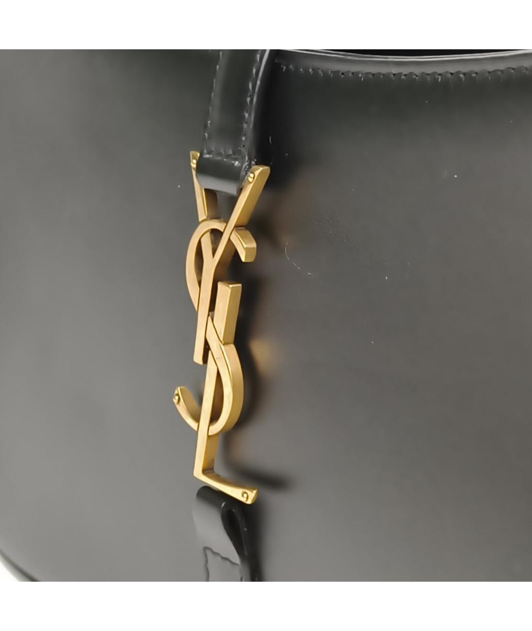 SAINT LAURENT Черная кожаная сумка через плечо, фото 6