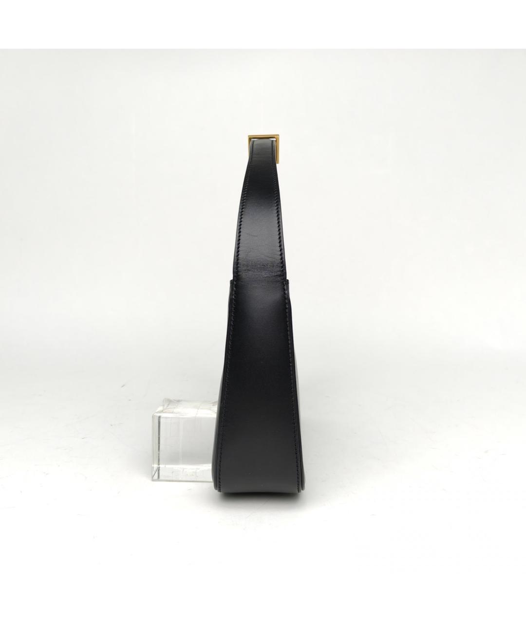 SAINT LAURENT Черная кожаная сумка через плечо, фото 3