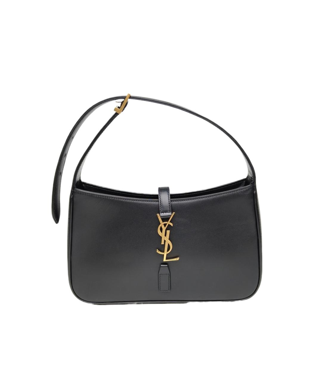SAINT LAURENT Черная кожаная сумка через плечо, фото 10